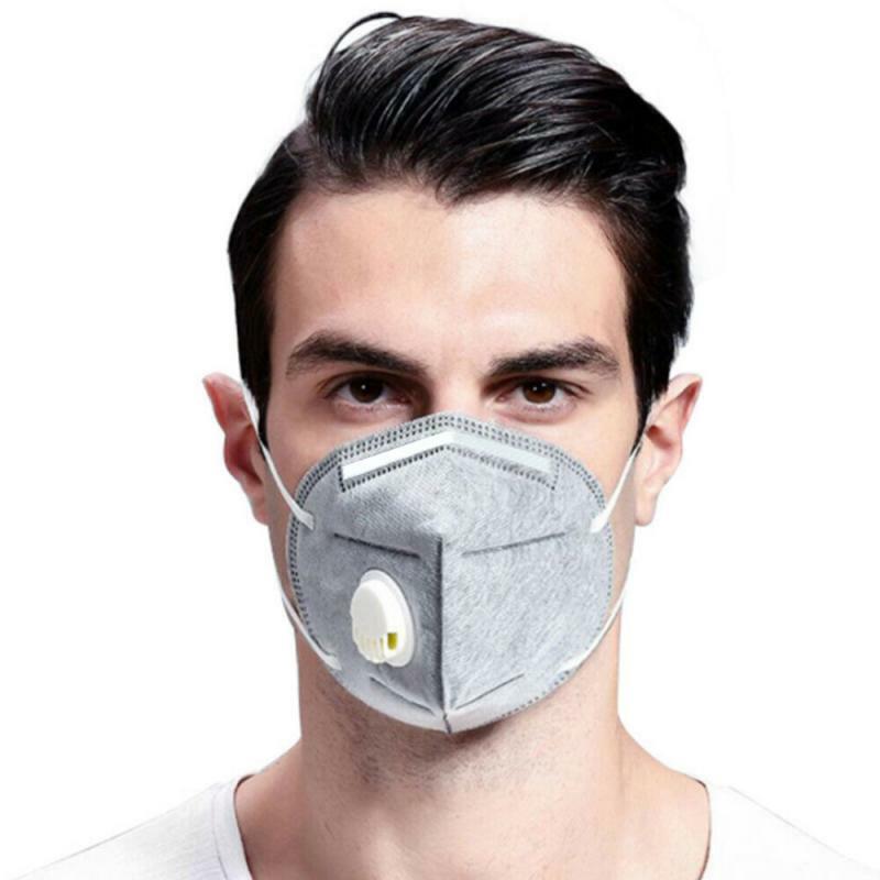 10 pces n95 máscara respirável ffp2 ffp3 anti máscara de poeira valved respirador facial reutilizável para usar proteção-sanitária conveniente