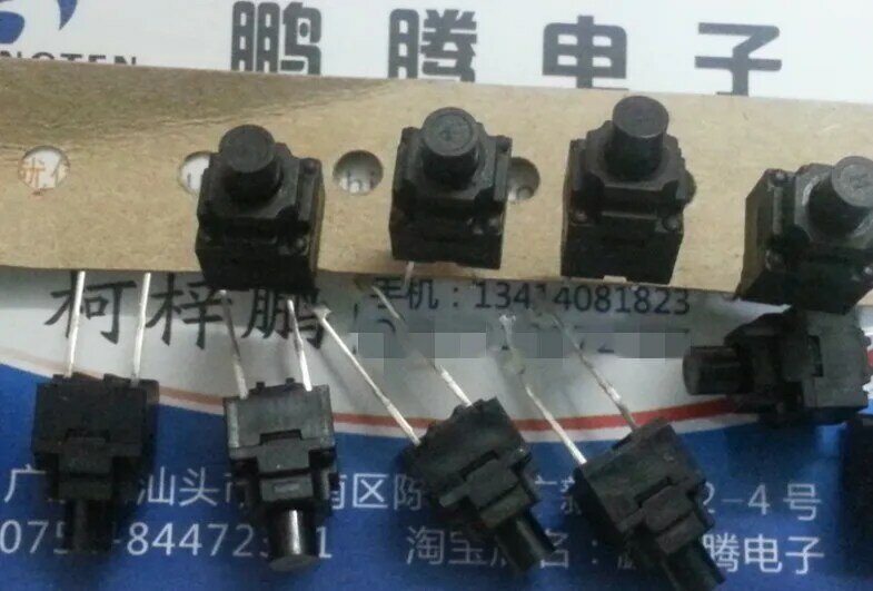 Interruptor de toque importado da Coréia do Sul, impermeável e à prova de poeira, em linha, 2 pinos, 8x8x13mm, interruptor de botão para máquina de lavar