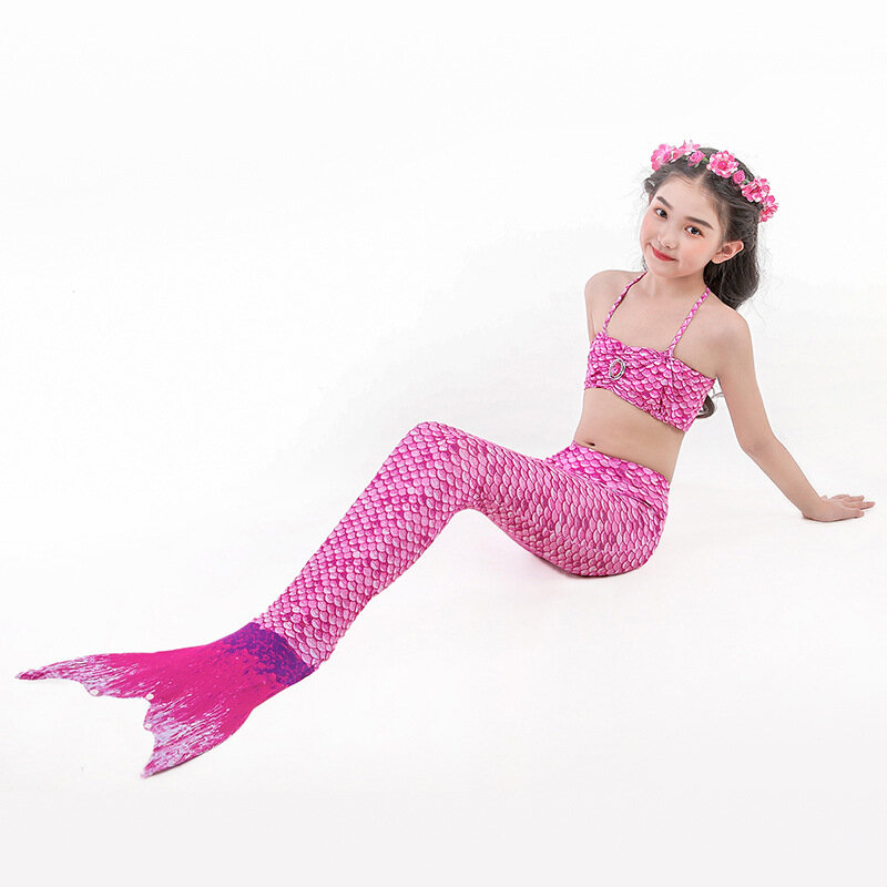 Mädchen Mermaid Tails Schwimmen Kleider Cosplay Kostüm Strand Kleidung Wenig Kinder Meerjungfrau Badeanzug für Kinder Swimmable Kostüme