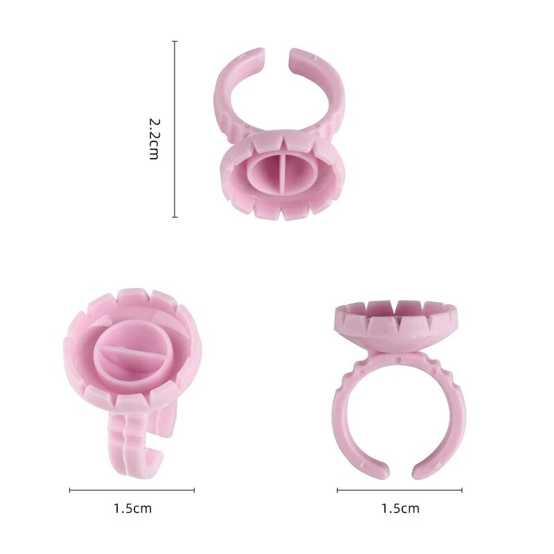 NEWCOME 50/100 шт Одноразовые v-образные клеевые кольца для ресниц легко сделать объемные вентиляторы для дизайна ногтей клеевой держатель для ма...