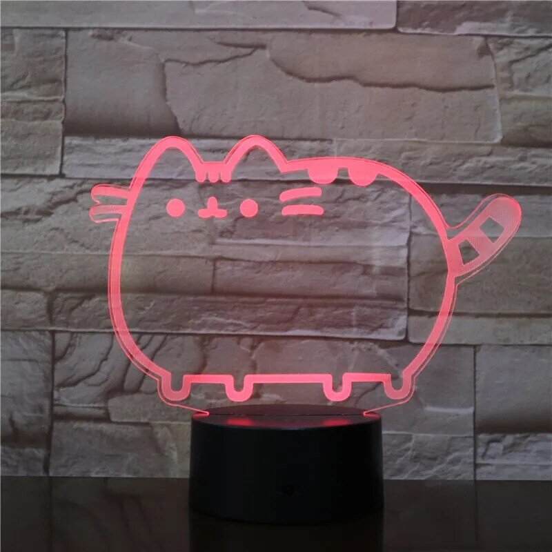3D Đèn Ngủ Mèo Với 7 Màu Sắc Ánh Sáng Cho Trang Trí Nhà Văn Phòng Đèn Amazing Hình Dung Luminaria Trang Trí Tiệc Ánh Sáng 2894