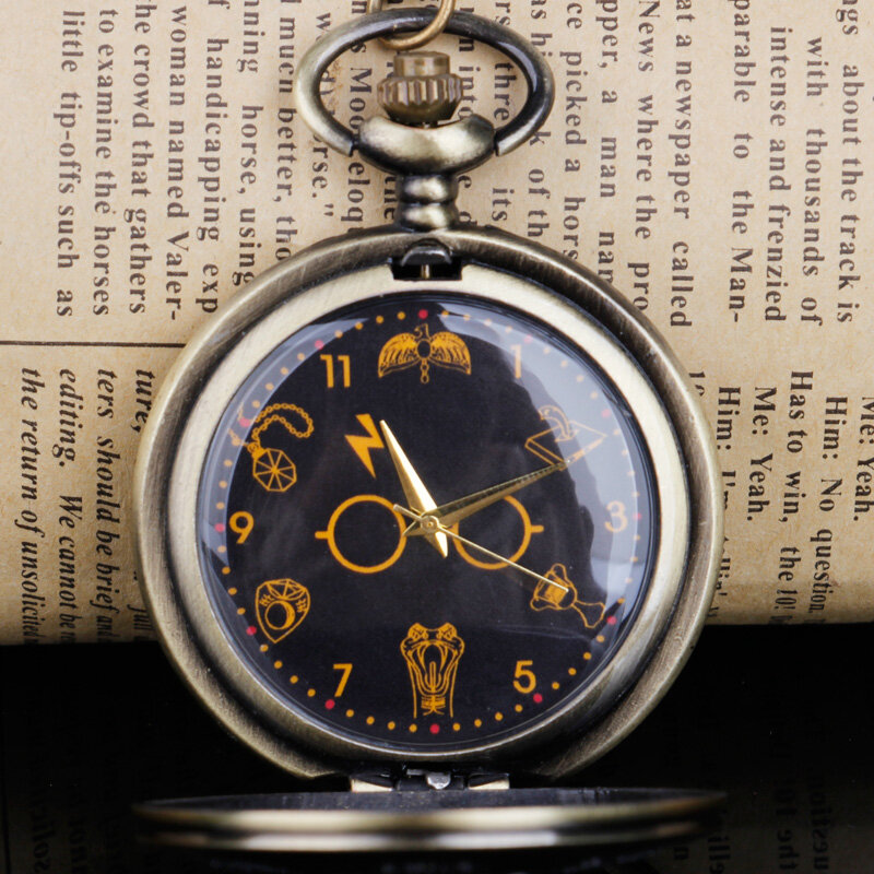 Винтажные черные модные кварцевые часы унисекс в стиле стимпанк, карманные часы для женщин и мужчин, подвеска на цепочке, подарки, винтажные часы на цепочке