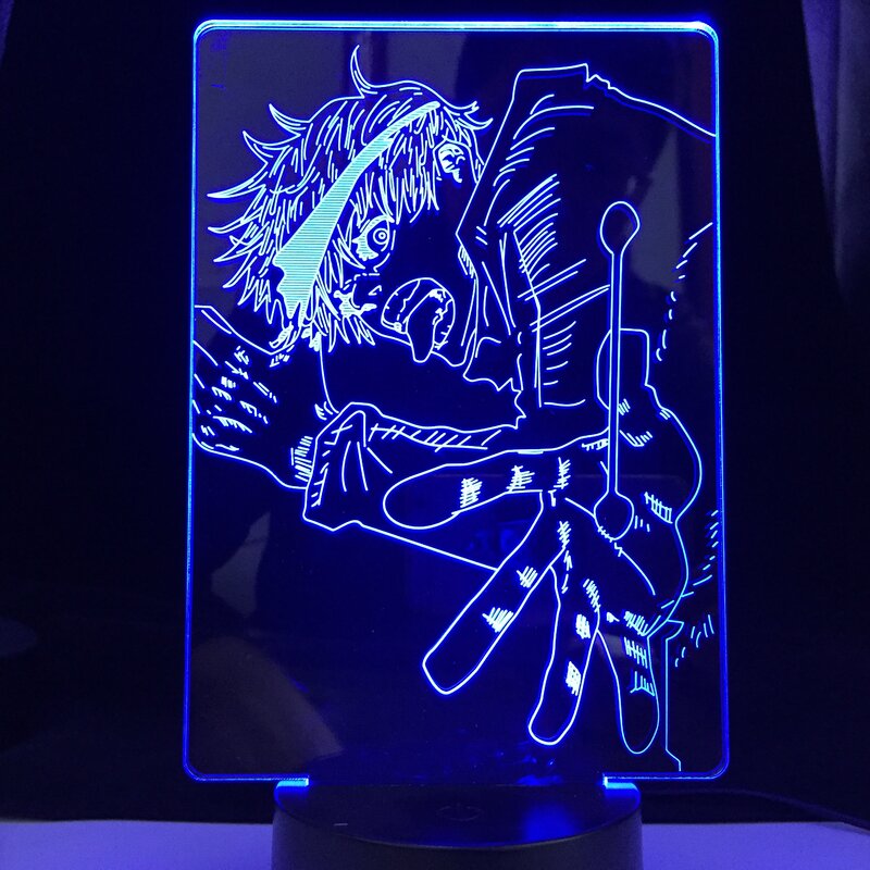 Luz de noche Led Satoru Gojo Jujutsu Kaisen para regalo de cumpleaños, lámpara de Anime Jujutsu Kaisen, lámpara Satoru Gojo, envío directo