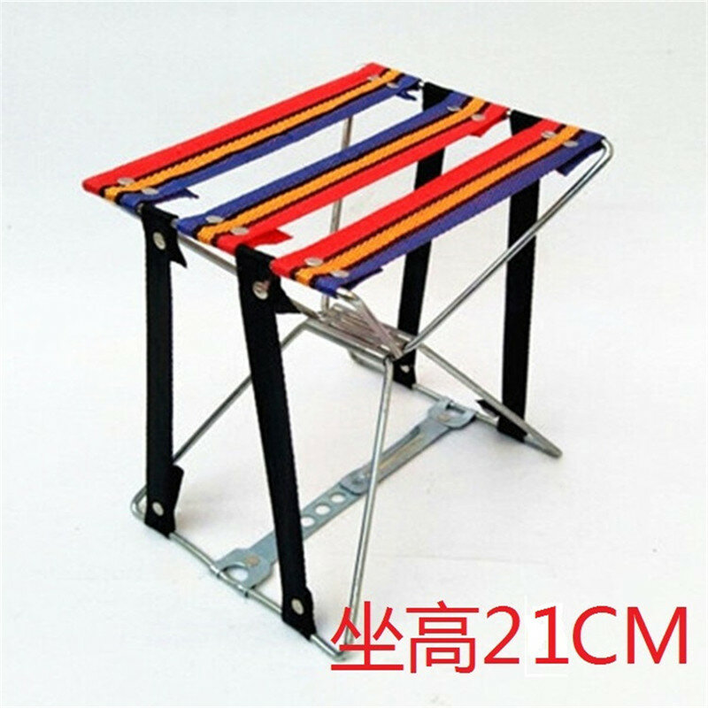 Outdoor Folding Stool Convenient Mini Steel Fishing Stool Small Lightweight Portable Seat Foldable Camp Chair