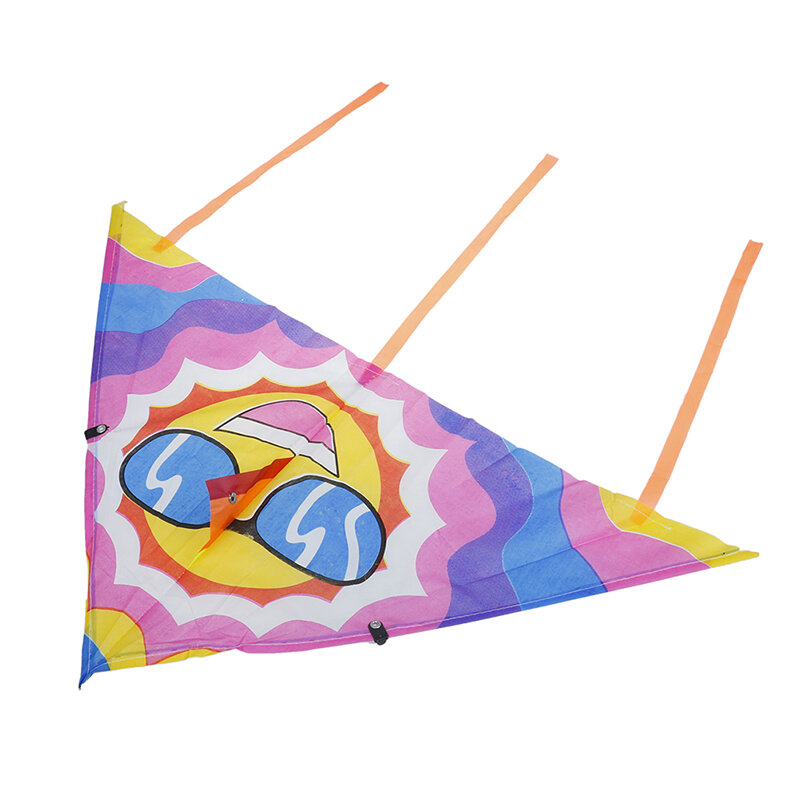 Brinquedo infantil dobrável para o ar livre de desenho, kite de desenho animado para crianças, brinquedo esportivo sem barra de controle e linha de alta qualidade, 1 peça