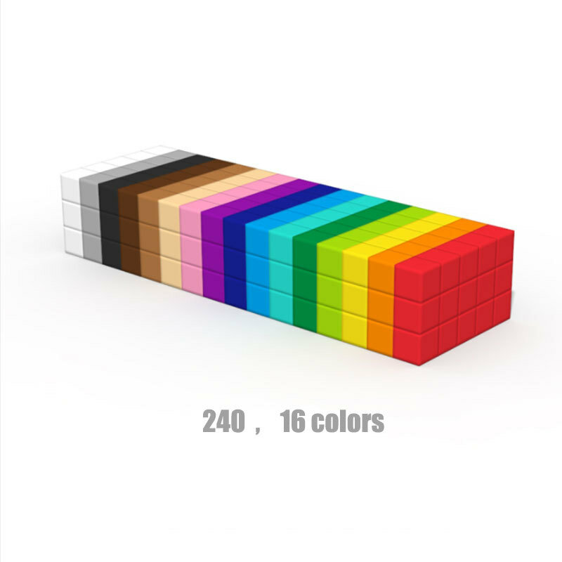 Building Blocks Designer Colorful ABS Cube Stacking Blocks DIY Model Educational Math Toys Kids Birthday Gift Toys For Teenagers