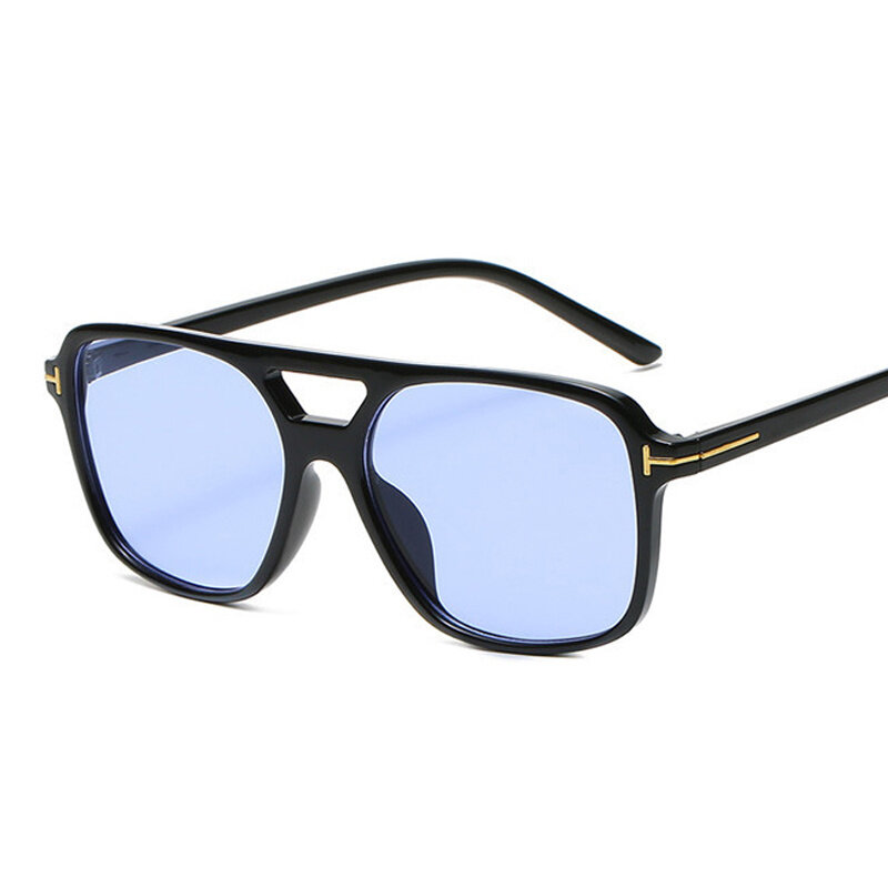 Солнцезащитные очки в винтажном стиле женские, брендовые зеркальные солнечные очки конфетных цветов, квадратной формы, чёрные, желтые