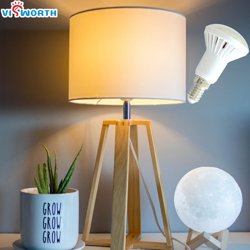 VisWorth-Lâmpada de cristal LED para decoração de casa, R50, lâmpada, E14, Smd5730, CA 110V, 220V, 240V, frio, quente, branco, 10 peças