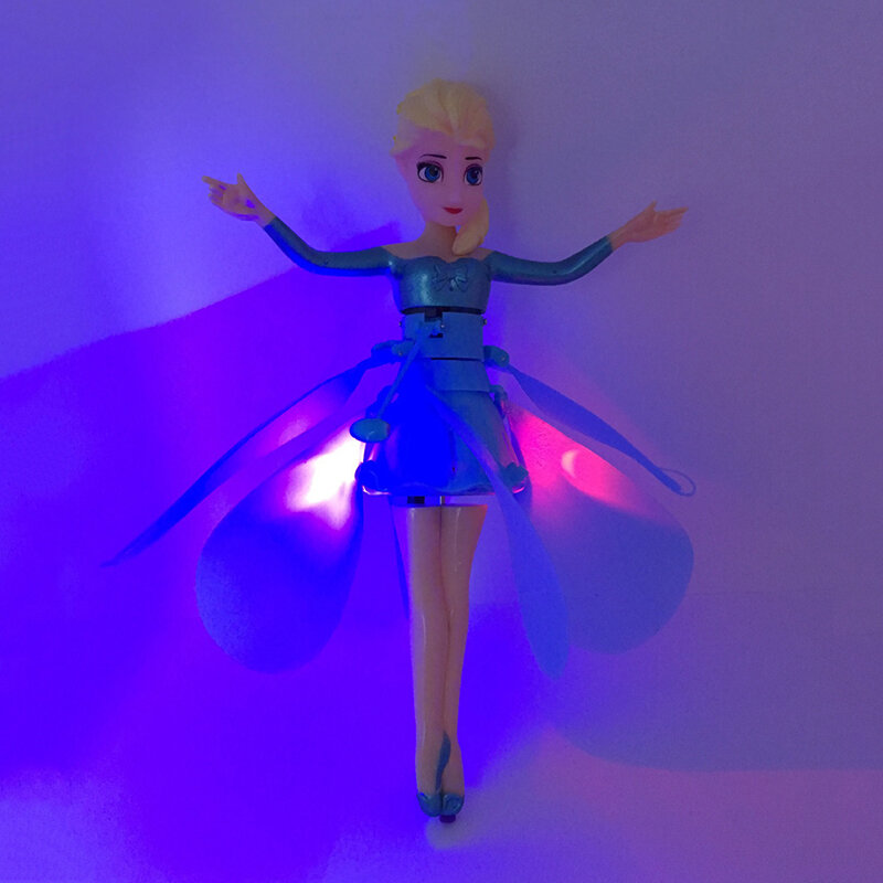 Mini RC Drone hélicoptère infrarouge Induction volants quadrirotor poupées fée magique princesse mignon lumière LED mouche jouet