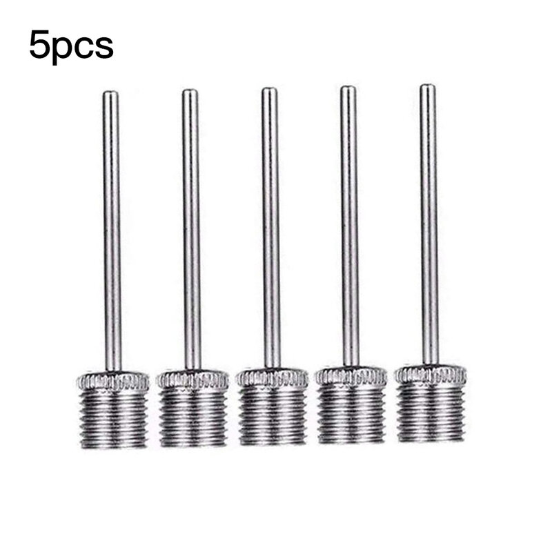 5 Pieces Inflating Pump Needle Stainless Professional Air Valves Adaptor Universal Pump Pins Soccer Volleyballs Tools
