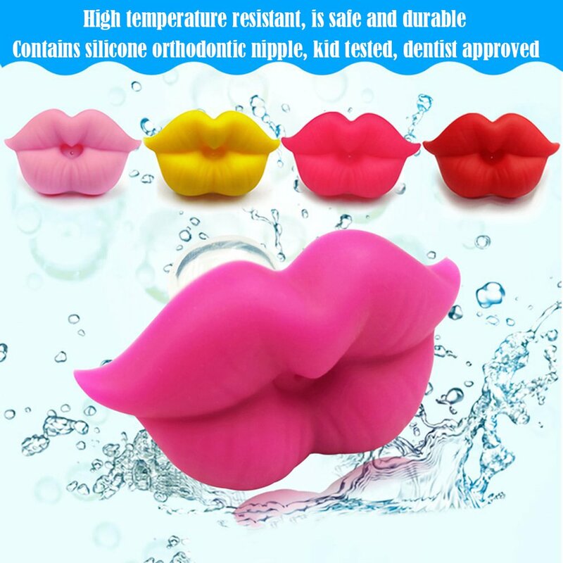 Детская Соска-пустышка из пищевого силикона детская соска для губ поцелуй розовые красные губы форма зубов соска забавные детские соски