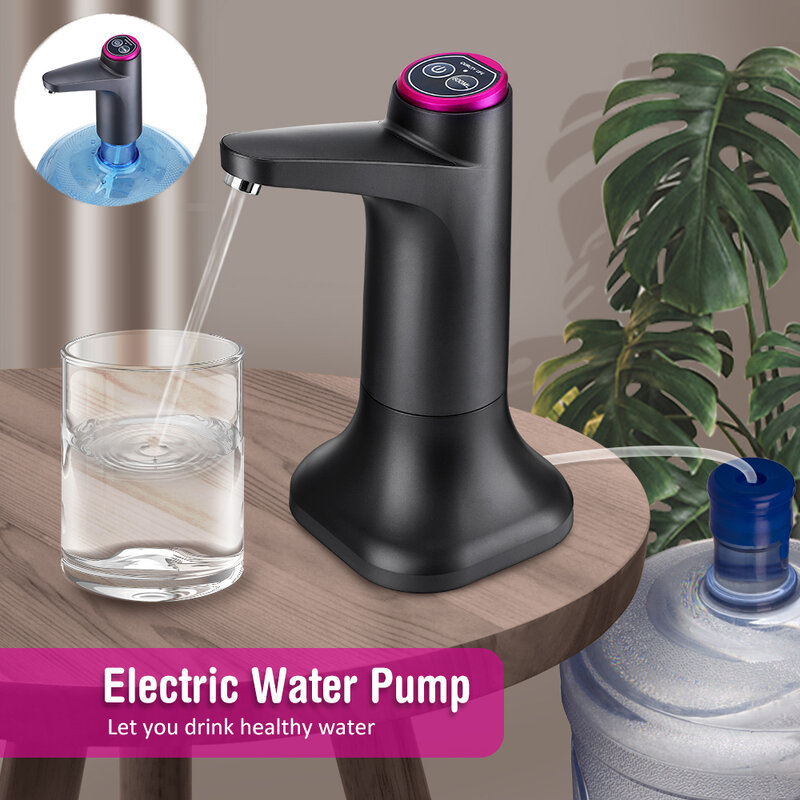Automático elétrico água dispensador, bomba de água, controle botão, USB Charge, portátil para cozinha, escritório, bebida ao ar livre dispensador