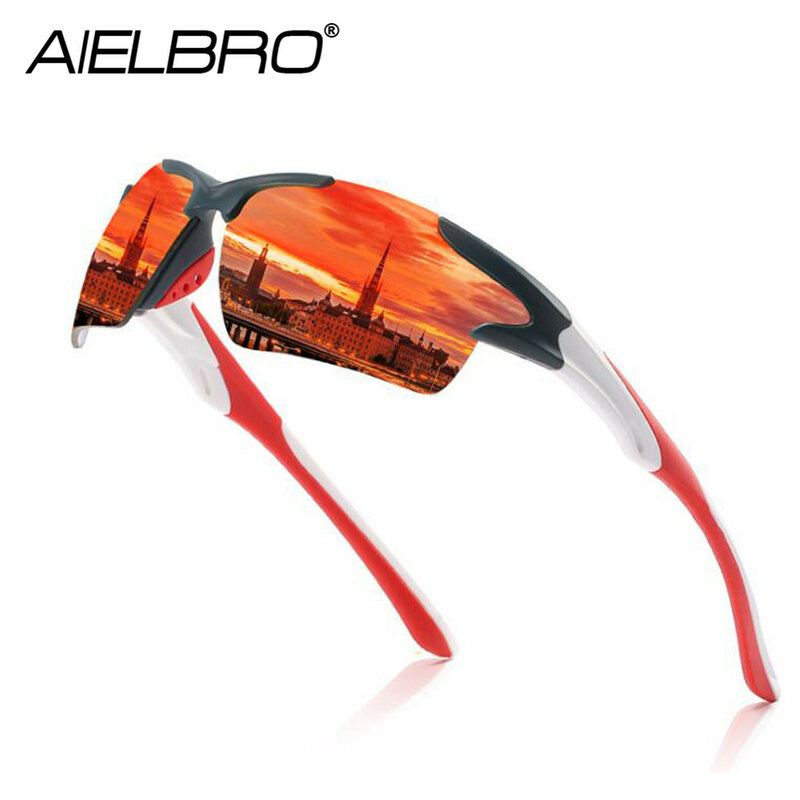 AIELBRO แว่นตากันแดดขี่จักรยานแว่นตากันแดดกีฬากลางแจ้ง Man ขี่จักรยานแว่นตาสำหรับจักรยานแว่นตา2021 Oculos Ciclismo