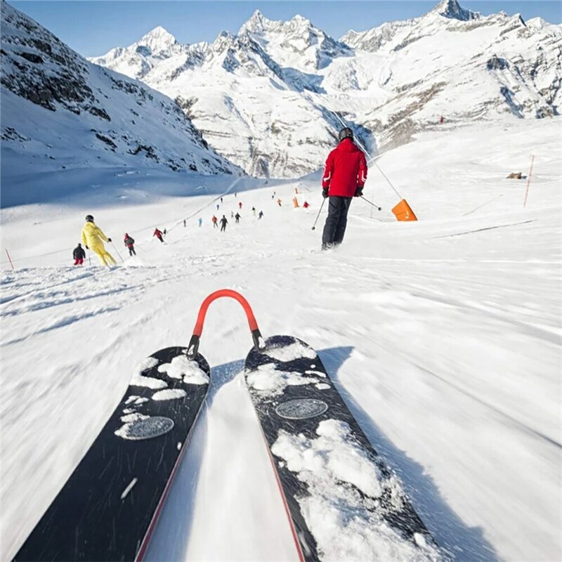스키 팁 커넥터 초보자 겨울 어린이 성인 스키 훈련 보조, 야외 운동 스포츠 스노우보드 액세서리, 7 가지 색상