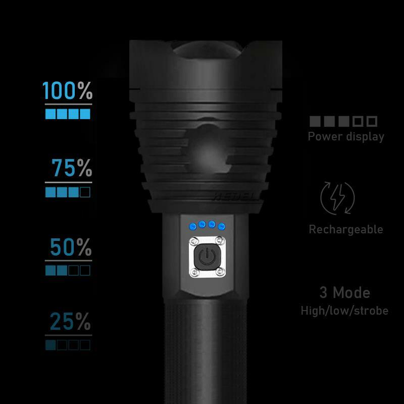 300000 lm xhp90.2 najpotężniejsza latarka led latarka usb xhp50 akumulator latarki taktyczne 18650 lub 26650 lampa ręczna xhp70