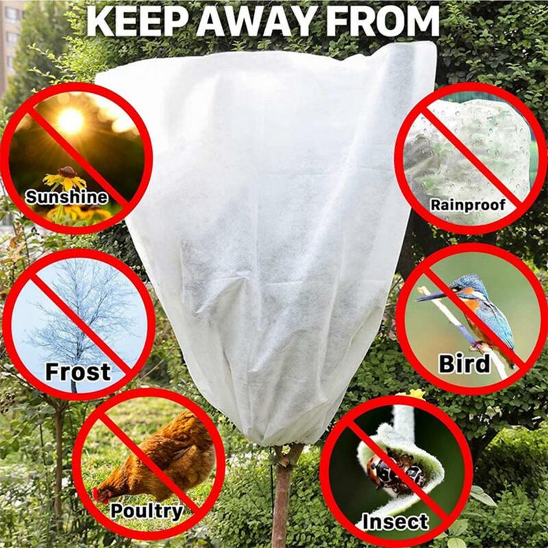 50%HOT Protective Bag Fruit Tree Plant Seedling Antifreeze Cover Pull Rope Winter Frost Cover Family Warm Plant Protective Bag