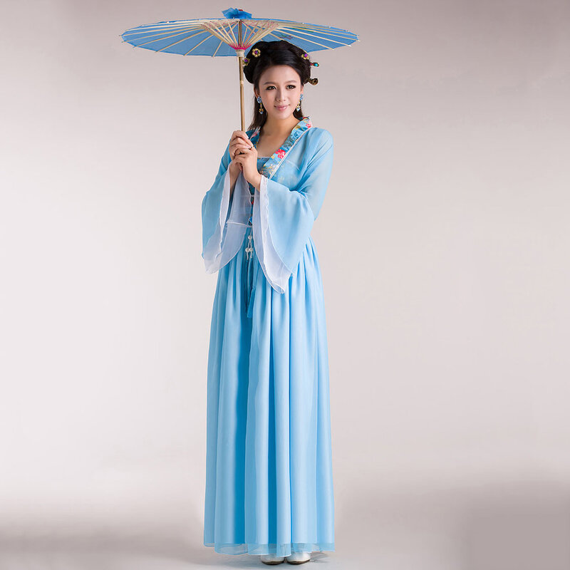 Costumes de danse classique ethnique pour femmes, vêtements Hanfu pour filles, blanc, rouge, performance, style chinois, élégant, adulte