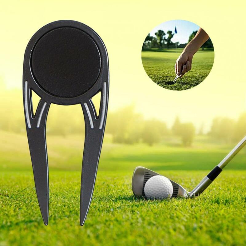 Mniejsze uszkodzenia zieleni znacznik pozycji piłki golfowej z otwieraczem do butelek piłka golfowa Marker praktyczne narzędzie do naprawy ubytków w darni