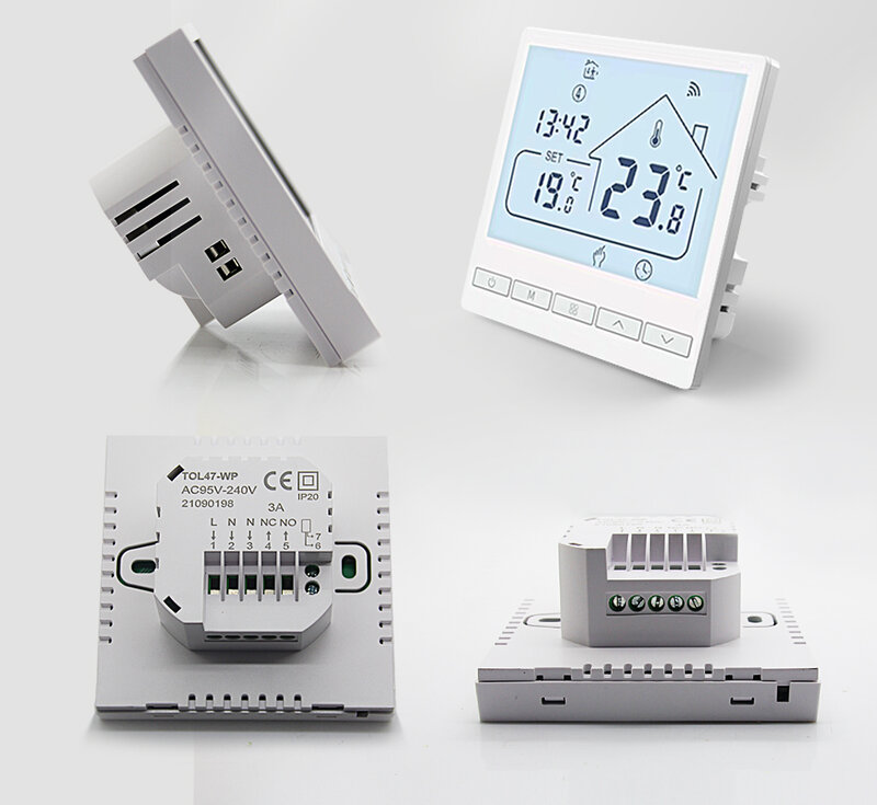Beok – Thermostat Wifi Tuya pour chaudière à gaz, chauffage au sol, régulateur de température numérique, fonctionne avec Alexa Google Home