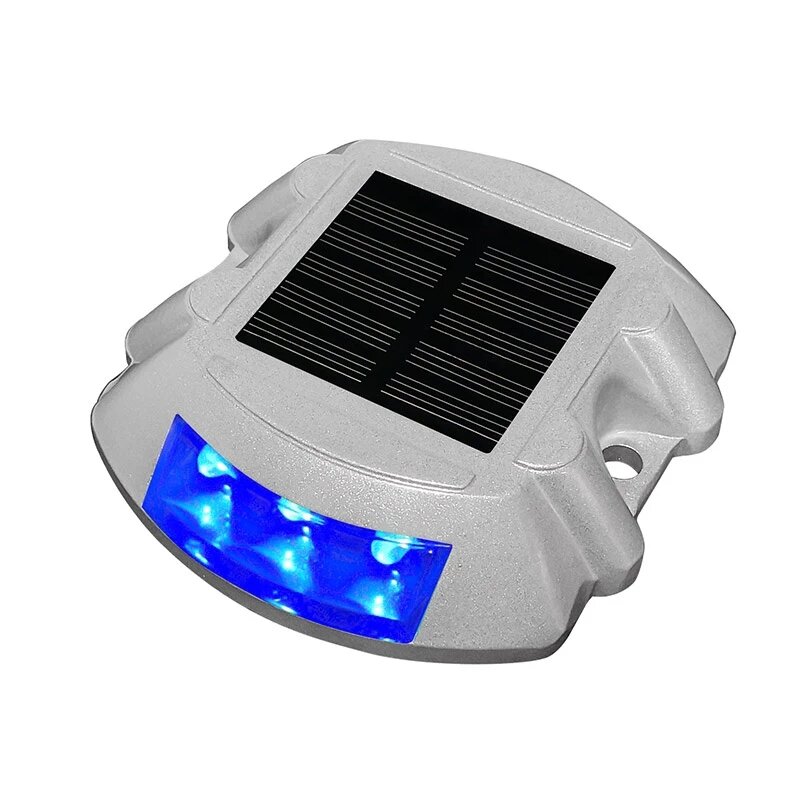 KinJoin 야외 방수 LED 태양광 도로 스터드 라이트, 도로 반사 지상 조명 경고등, IP68