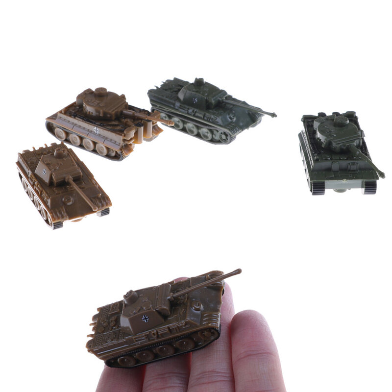 1 Buah/Set 1:144 Skala Jadi Model Mainan 4D Meja Pasir Plastik Tiger Tank Perang Dunia II Jerman Panther Tank