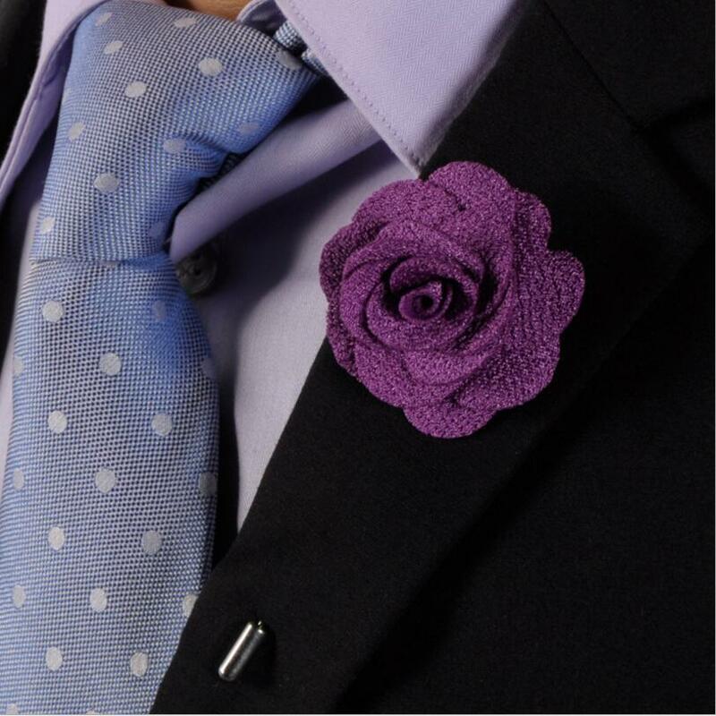 GUSLESON Men/Women Fabric Flower Brooches Brooch Pins Lapel Pins Suits Buttonhole Decoration For Men Brooch for Accessories