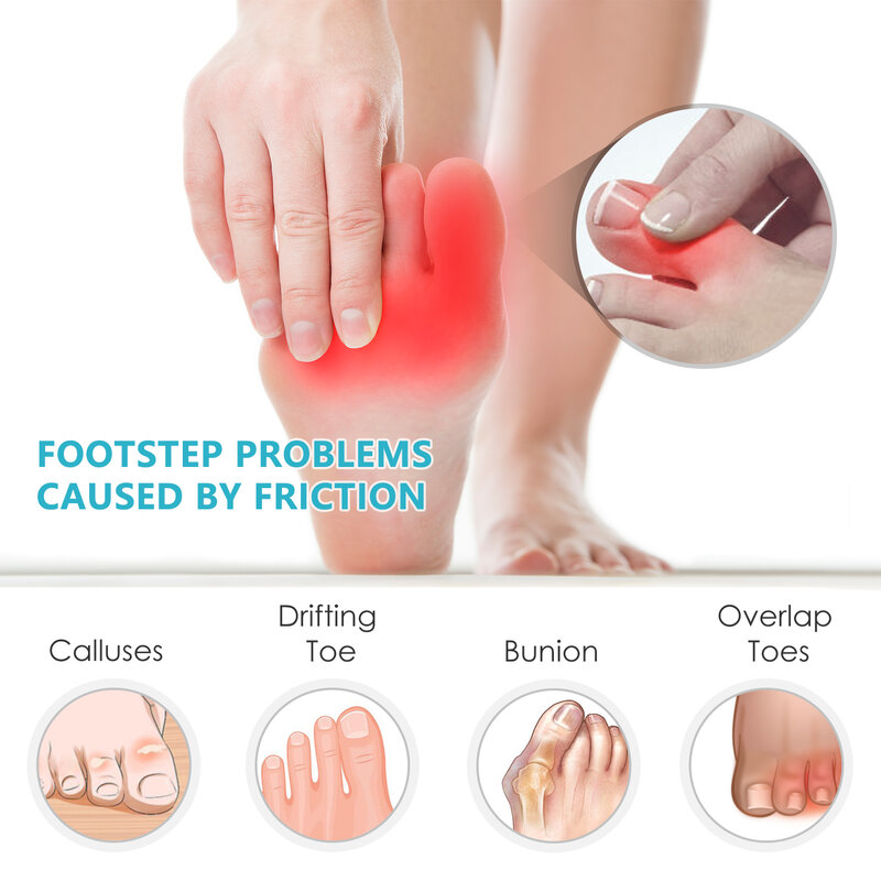 3 tipos macio elástico dedo do pé separador silicone hallux valgus ortopédico protetor polegar corrector espaçadores união alívio cuidados com os pés