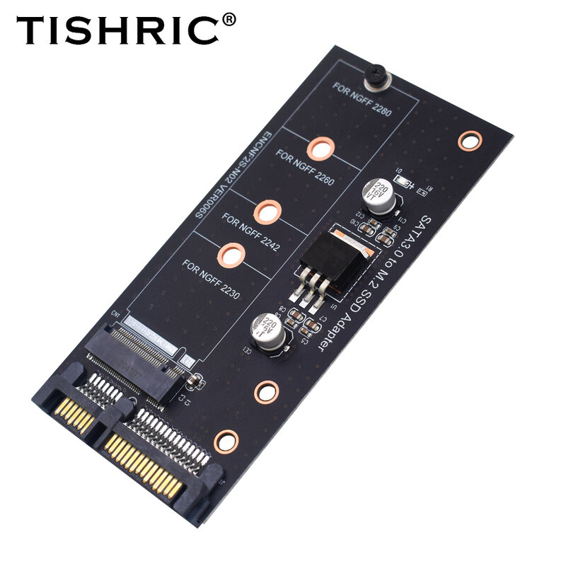 TISHRIC PC 노트북용 M.2 NGFF Msata SSD-SATA 3.0 2.5 어댑터, M2 PCI SSD 컨버터 라이저 카드, 최대 6Gps