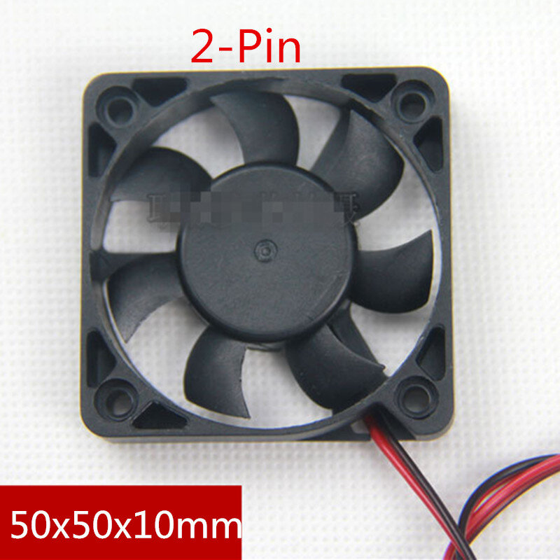 Mini ventilador de refrigeração para computador, ventilador brushless dc, 2 pin /3pin, 12v, 50mm x 10mm