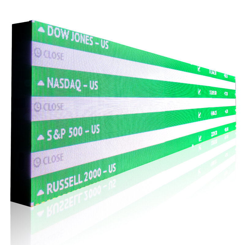 HD LED Stock Ticker Displays for Stocks, Sports & News, RGB Full Color Digital Signage SDK Docking Stock Market Finacial News