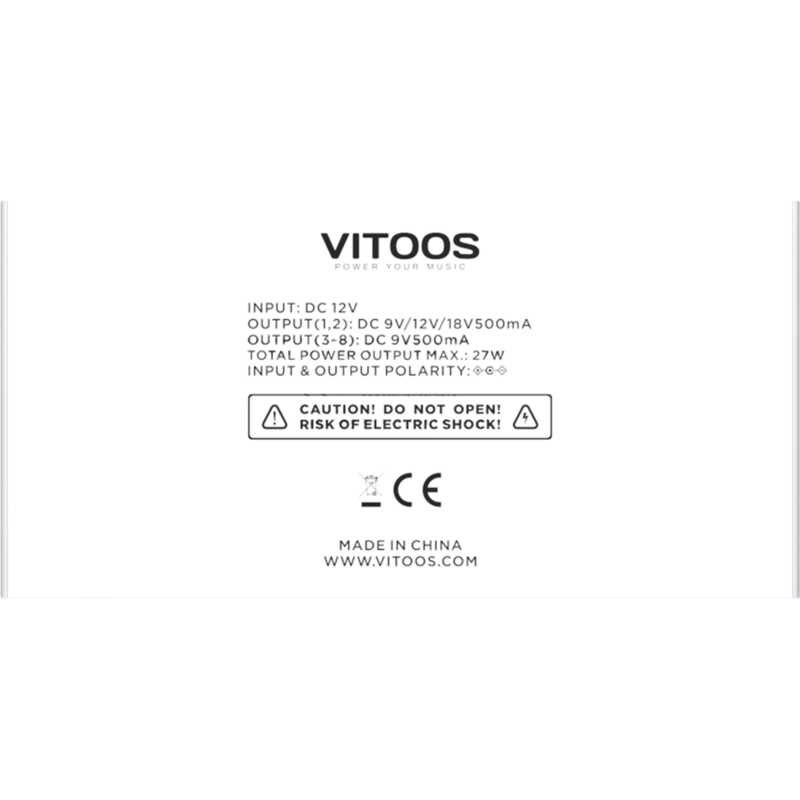 VITOOS DD8-SV2 ISO8 Catu Daya Pedal Efek Upgrade Penyaring Riak Sepenuhnya Terisolasi Pengurangan Kebisingan Daya Tinggi Efektor Digital