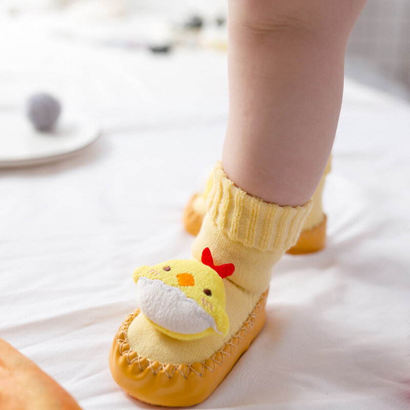 DOGEEK maluch kryty skarpety buty niemowlę dziecko skarpetki podłogowe buty skarpetki dla noworodków gruba bawełna dziewczynka skarpety z gumowe podeszwy