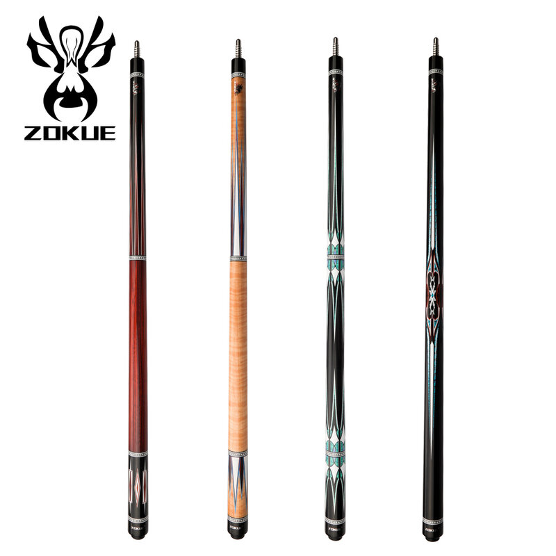 ZOKUE tongkat Carom profesional, tongkat Billiard Korea 3 bantal, tongkat biliar profesional, ujung 12mm 142 cm, tongkat Billiard dengan kotak