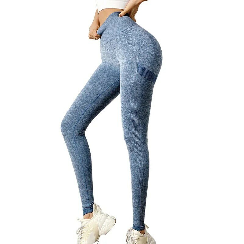 Legginsy damskie spodnie ołówkowe bezszwowe sportowe rajstopy z wysokim stanem leginsy Push-Up Fitness odzież sportowa seksowne Jegging Drop Shipping