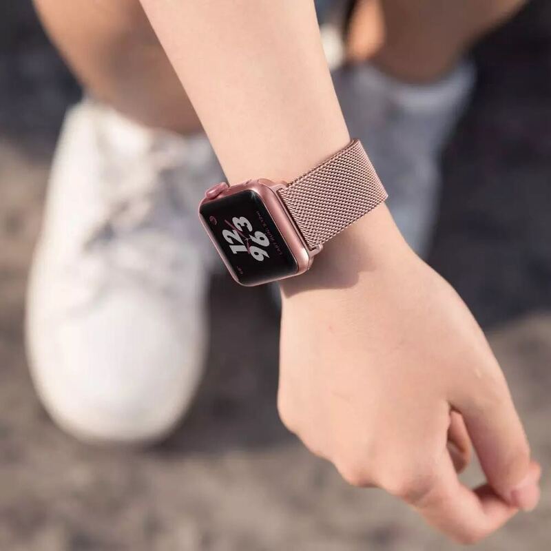 Pasek do zegarka etui na pasek do Apple Watch 5 4 44mm 40mm iwatch 42mm 38mm milanese loop bransoletka ze stali nierdzewnej pasek do zegarka iwatch 3 2