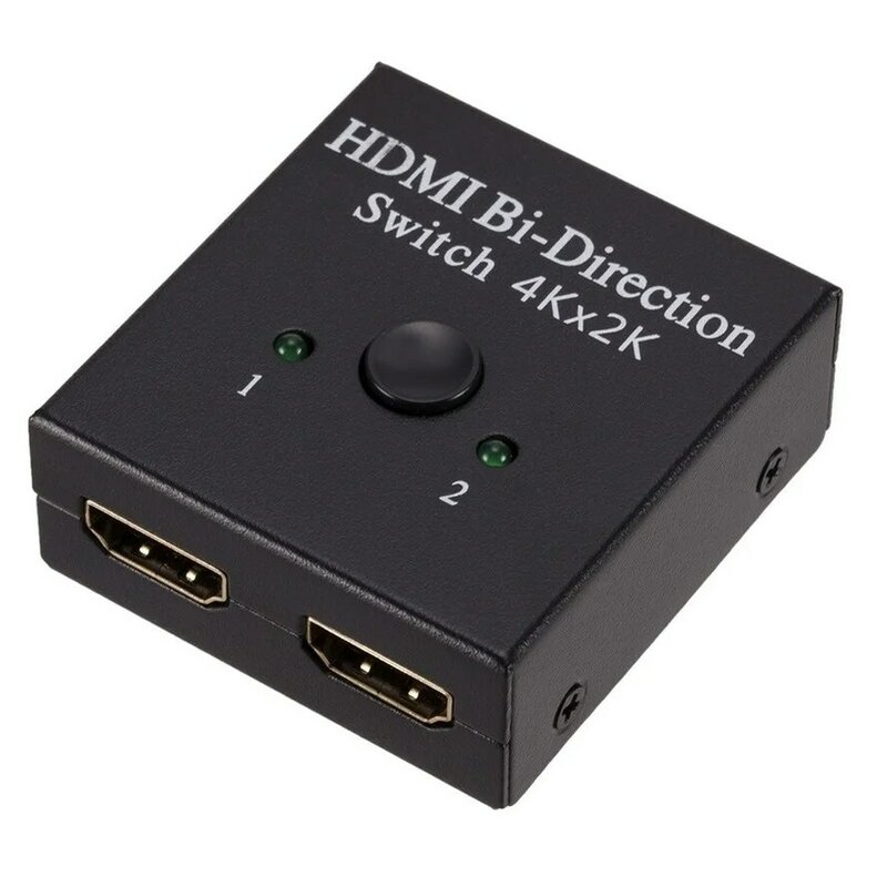 Grwibeou HDMI 스플리터 KVM 양방향 스위치, HDMI 호환 스위처, PS4/3 TV 박스 스위처 어댑터용, 2 in 1 Out, 4K, 1x2, 2x1