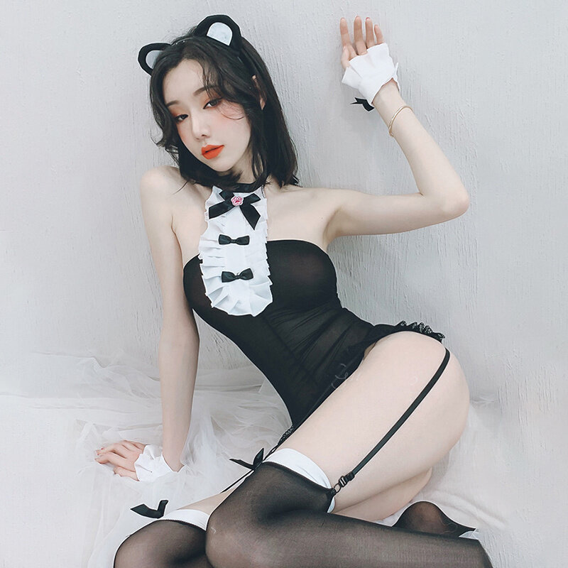 Pakaian Dalam Seksi Erotica Dewasa Eksotis Baju Tidur Perspektif Tulle Renda Kostum Alternatif Cosplay Gadis Kelinci Kawaii Jepang