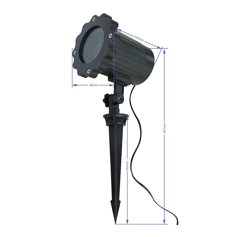 Водонепроницаемый садовый лазерный проектор, мини-прожектор с эффектом снегопада, IP65