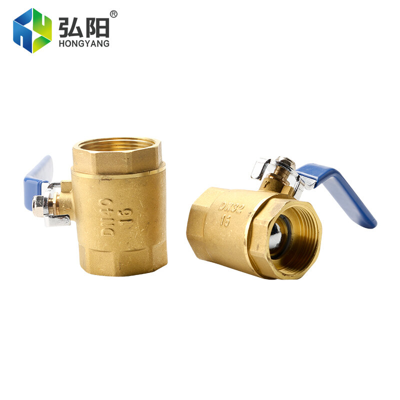 Adaptador de tubo de cobre con junta de mango de válvula de bola de latón, rosca interna, accesorios de tubería de Control, DN25, DN32, DN40, DN50
