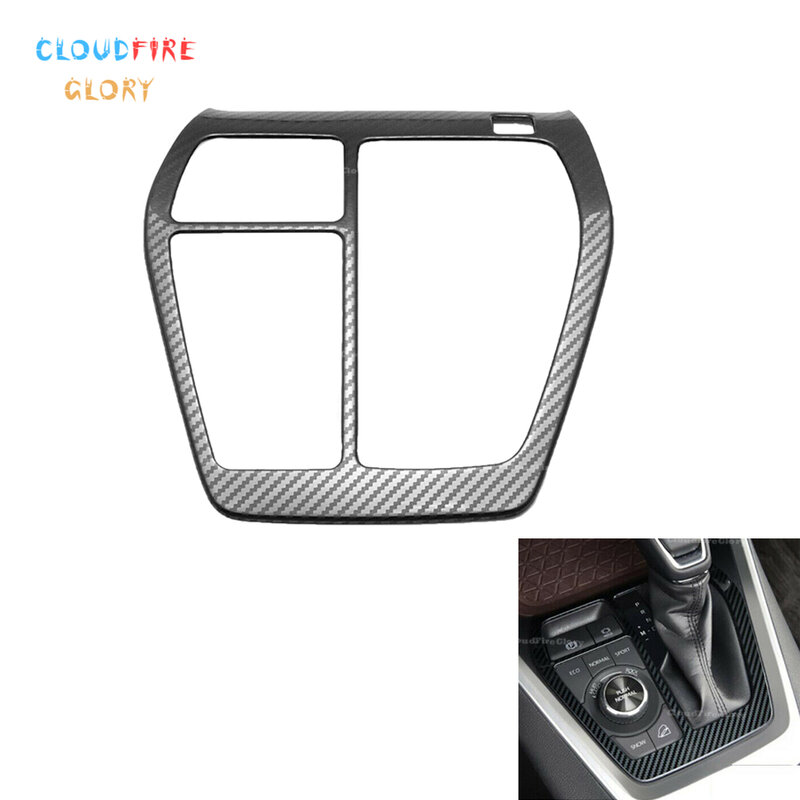 CloudFireGlory Carbon Fiber Innen Getriebe Shift Box Panel Abdeckung Trim LHD Linkslenker Für Toyota RAV4 2019-2020