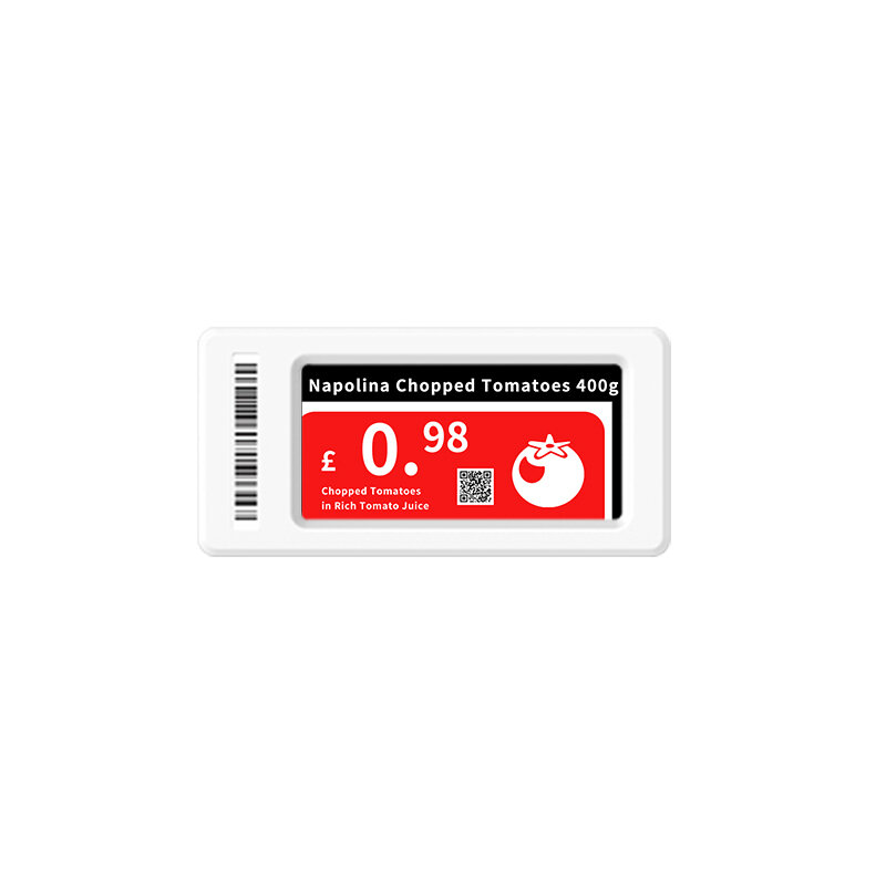 Etiqueta eletrônica da prateleira, Branco Preço Digital, Yal213 YalaTech ESL, Lite Series, NFC, Disponível, 2,13 pol