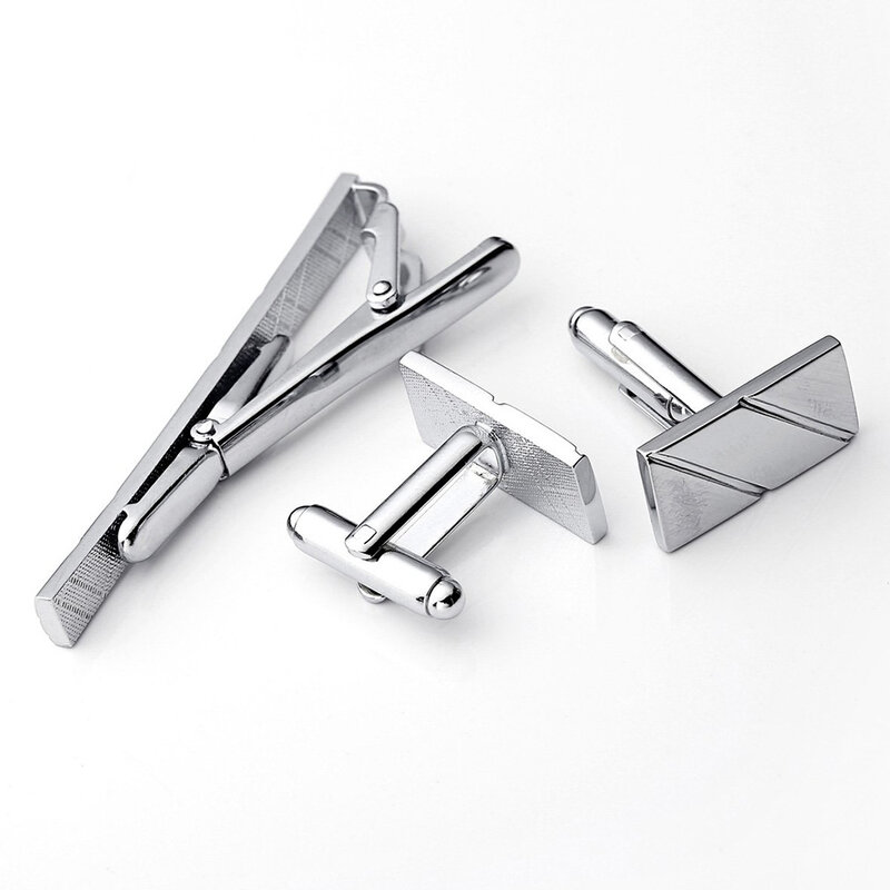 Gift Sturdy Accessories Decoration Business Casual Cufflink Set Portable Tie Clip Wedding Striped Adult Party Shirt Jewelry