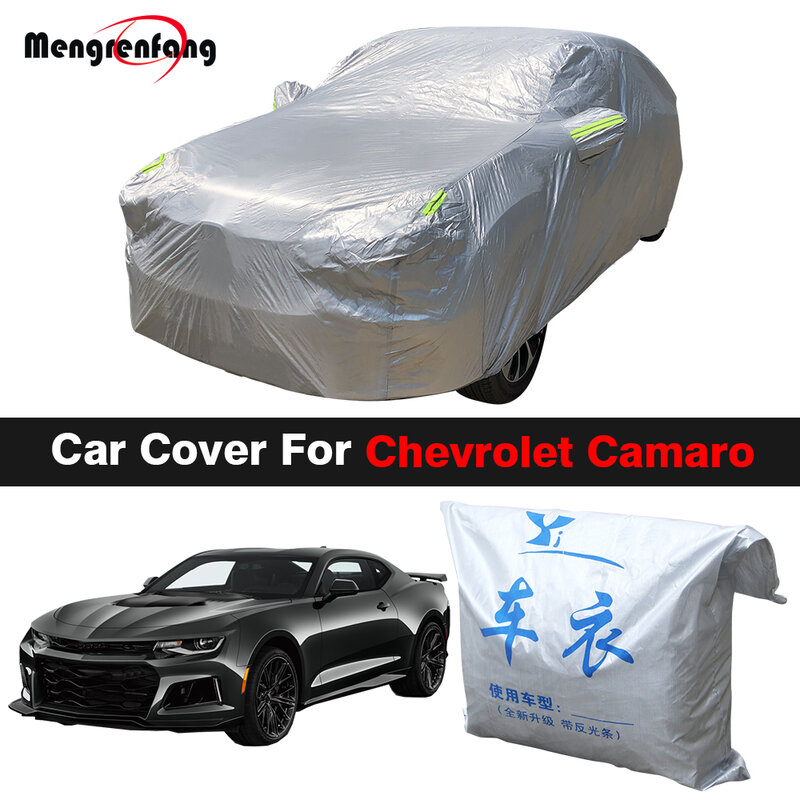 Cubierta completa de coche para Chevrolet Camaro, parasol Anti-UV, resistente a la lluvia y a la nieve, a prueba de viento
