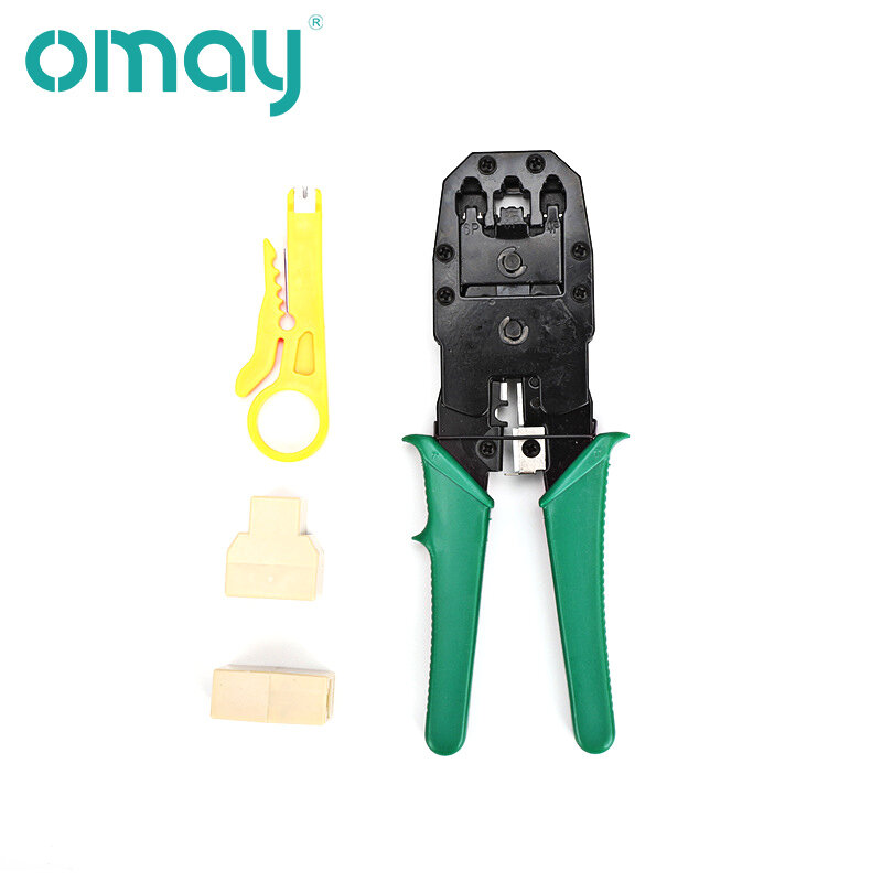 Network Repair Cable Tester Tool Kit 14Pcs/Set LAN Utp Screwdriver Wire Stripper RJ45 Connector Computer Crimper Pliers OMAY