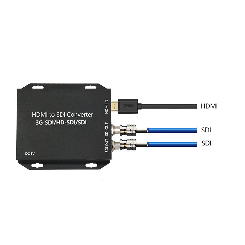 Convertidor de vídeo de 1080P HDMI a 3G/HD/SD-SDI, salida SDI de 2 canales, envío gratis