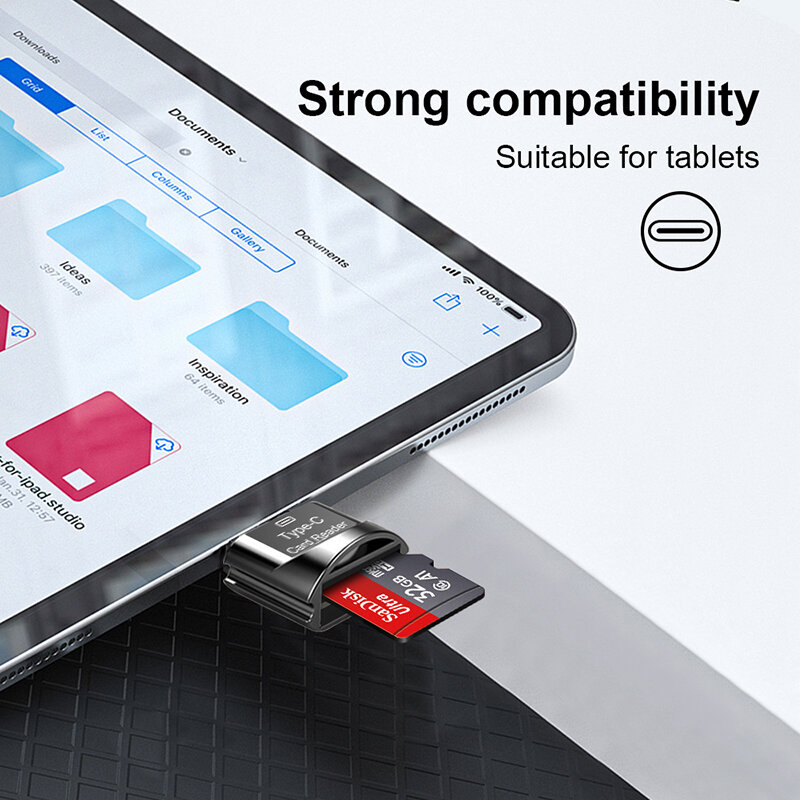 อะแดปเตอร์แปลงชนิด C เป็น Micro-SD TF เครื่องอ่านการ์ดความจำอัจฉริยะ OTG สำหรับ Samsung SanDisk Micro USB ไปยัง Micro-SD สำหรับ MacBook Xiaomi