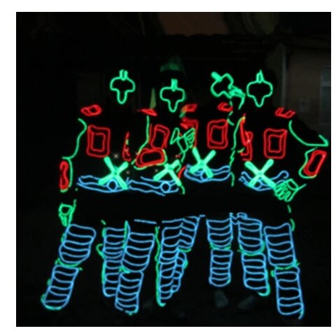 빛나는 Led EL 와이어 댄스 착용 광섬유 의류 파티 LED 트론 댄스 무대 공연 의상 의류 의상