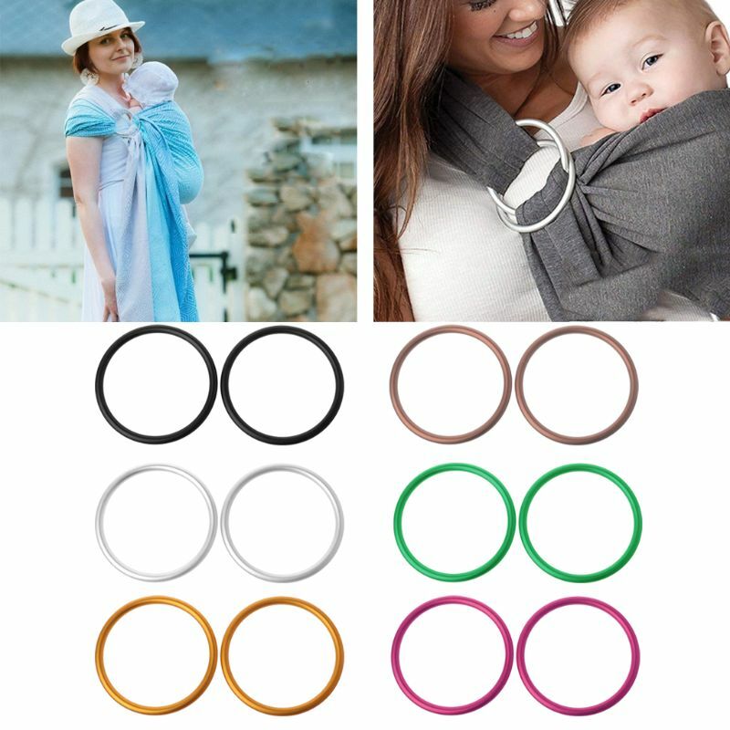 67JC 2ชิ้น/เซ็ตผู้ให้บริการทารกอลูมิเนียมเด็กสลิงแหวนสำหรับทารกและสลิงคุณภาพสูงผู้ให้บริการทารกอุปกรณ์เสริม