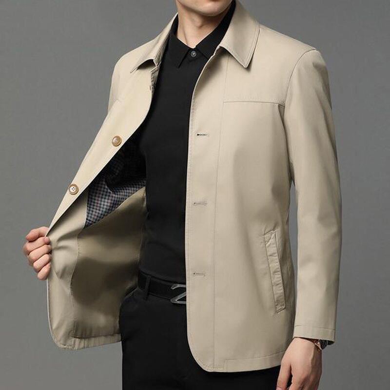 남성용 비즈니스 셔츠 재킷, 캐주얼 코트, 버튼업 상의, 사무실 작업복, 가을, 2021 신상