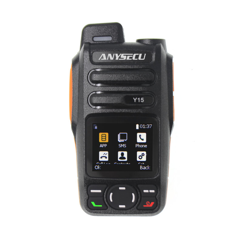Anysecu Y15 4G сетевое радио 4000 мАч Android 5,1 смартфон POC радио LTE/WCDMA/GSM рация работает с Zello сотовый телефон
